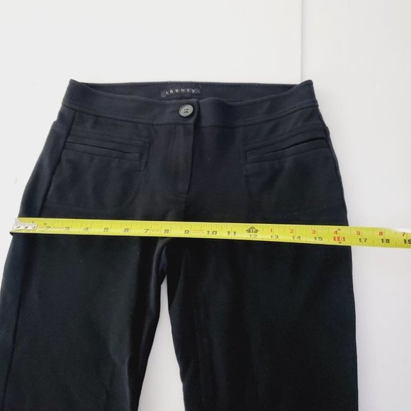 Theory Pants Skinny Ankle Zip Front Pocket Work Career Lady-like Stretch Black 6 - Picture 10 of 12